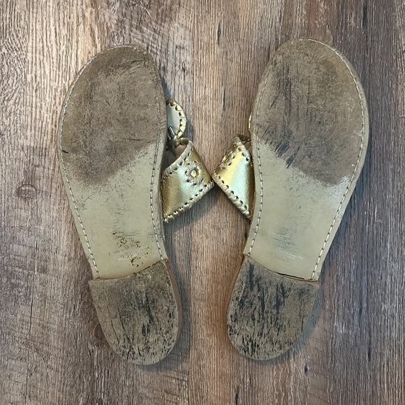 gold jack rogers sandals - Picture 3 of 3